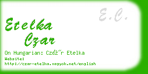etelka czar business card
